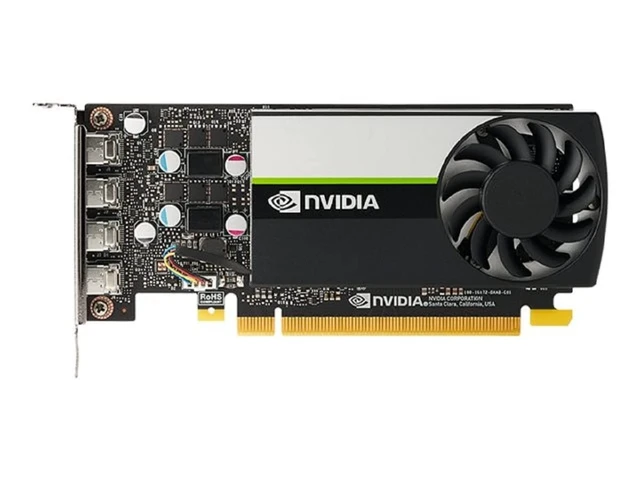 Alt view image 5 of 5 - PNY T1000 Professional Graphics Card 8GB DDR6 896 Cores 4 miniDP Low Profile (Bracket Included) OEM (Brown Box)