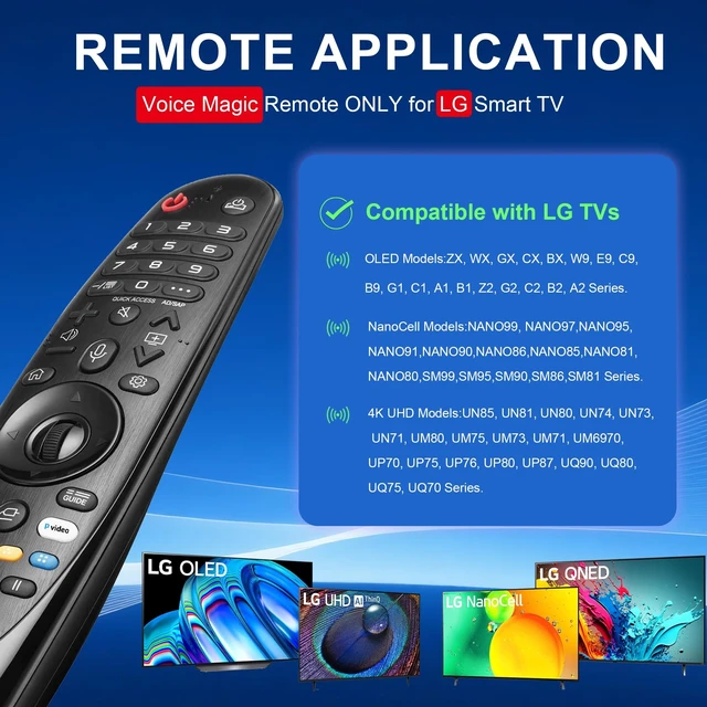 Alt view image 2 of 5 - Replacement for LG TV Remote Magic Remote Control AKB75855501 AN-MR20GA