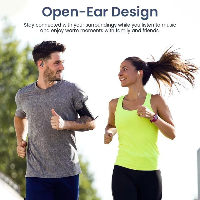 Alt view image 4 of 5 - CGWSHZGD Open Ear Bluetooth 5.4 Wireless Earbuds, 72H Playtime with Secure Fit Ear Hooks, IPX7 Waterproof, ENC Noise Cancelling Mic, Touch Controls for Running & Workouts
