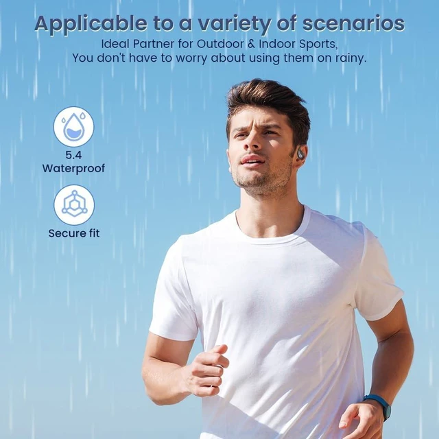 Alt view image 5 of 5 - CGWSHZGD Open Ear Bluetooth 5.4 Wireless Earbuds, 72H Playtime with Secure Fit Ear Hooks, IPX7 Waterproof, ENC Noise Cancelling Mic, Touch Controls for Running & Workouts