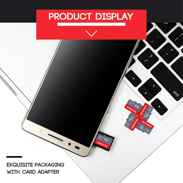 Alt view image 5 of 5 - 128GB Micro Memory Card with Adapter TF Card Class 10 for Camera