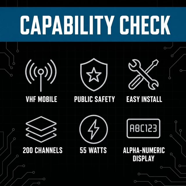 Alt view image 4 of 5 - Klein Electronics BLACKBOX-M-V Blackbox VHF Mobile Radio, Public Safety Radio, Easy Install, 200 Channels Memory, 55 Watts High power, Alpha-Numeric Display
