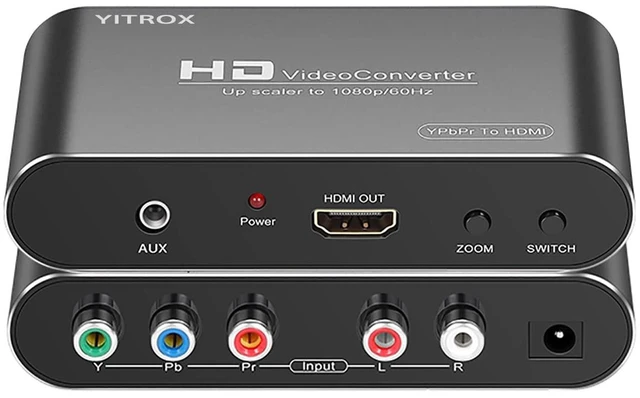 Main image of Component to HDMI Converter Upscaler Scaler, YPbPr to HDMI Converter Support 1080P for Wii, PS2, PS3, Xbox 360, Blu ray Player, DVD and More
