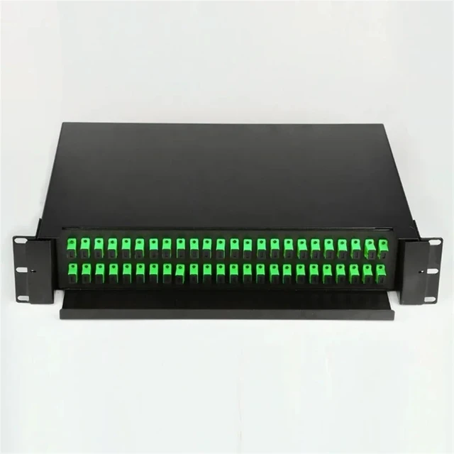 Main image of 48 Ports Fiber Optic Terminal Box Fiber Patch Panel SC FC LC Pigtail ODF 2U 48 Singlemode Multimode (48 CORE SC A SM)
