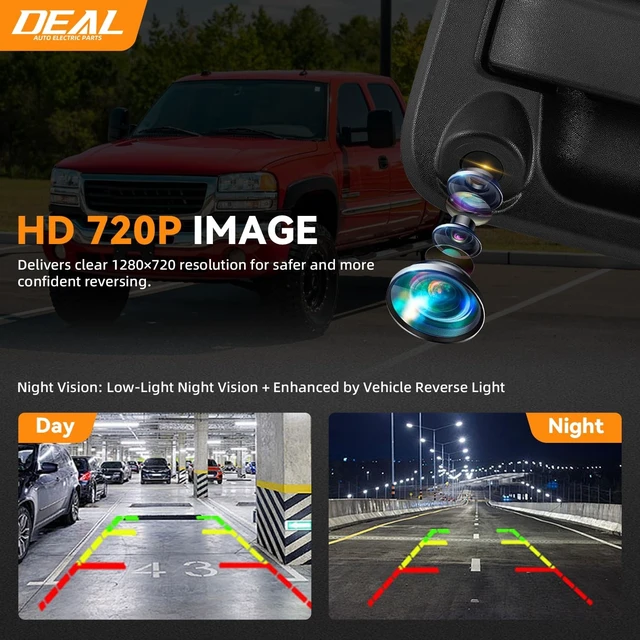 Alt view image 4 of 5 - DEAL AUTO ELECTRIC PARTS Tailgate Handle Backup Camera w/Power Cable