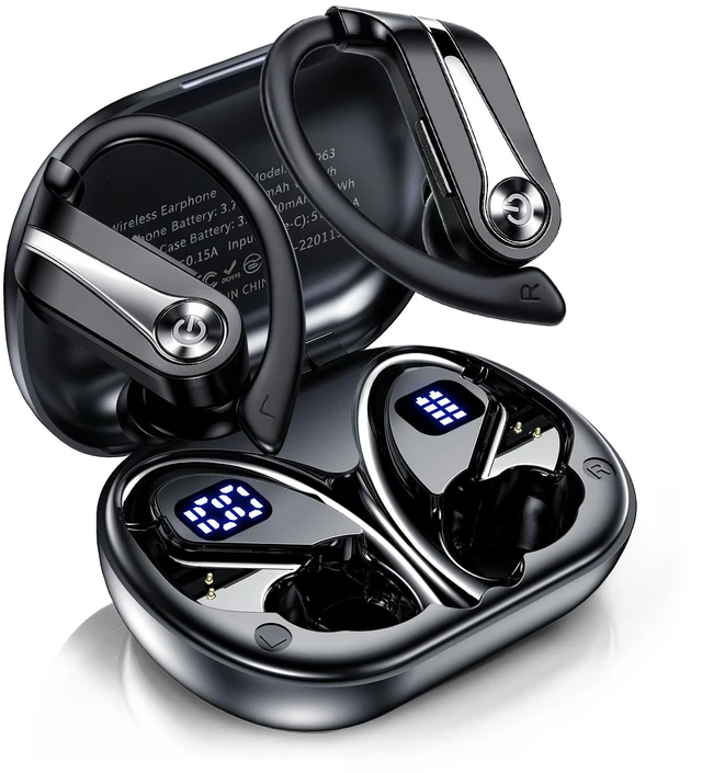 Main image of KYIOUA Wireless Sport Earbuds with Over-Ear Earhooks, Bluetooth Headphones