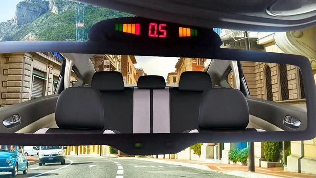 Alt view image 5 of 5 - ZONETECH New 4 Parking Sensors LED Display Car Reverse Backup Radar System 10 Pack