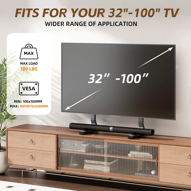 Alt view image 4 of 5 - Universal TV Stand Legs for Most 37100 Inch TVs up to 180 lbs