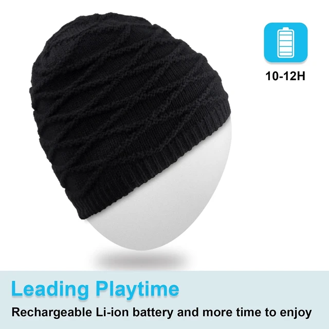 Alt view image 5 of 5 - Bluetooth Beanie Hat with Headphones Wireless Cap for Running Outdoor