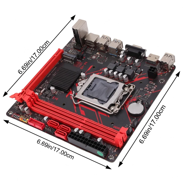 Alt view image 4 of 5 - Erchineko H81 Micro ITX Motherboard Mini ITX Motherboard LGA1150 DDR3 M.2 NVME for Core i7 i5 i3 E3 with 1080p VGA Dual Output PCIE2.0 x8 (1000Mbps Network Card)