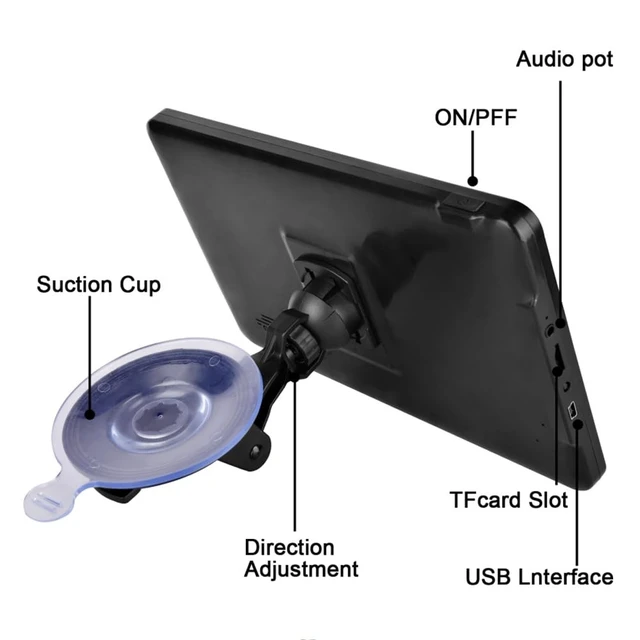 Alt view image 5 of 5 - 9 Inch GPS Navigation for Car,Turn-by-Turn Voice and Lane Guidance,Vehicle GPS with Speed and Red Light Warning