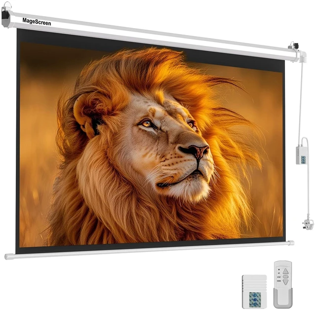 Main image of 120" 16:9 Motorized Projector Screen with Dual-Side Power Inlet
