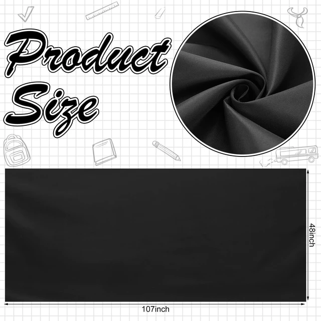 Alt view image 2 of 5 - Mindsoft Black Fabric Bulletin Board Paper, 48'' x 107''