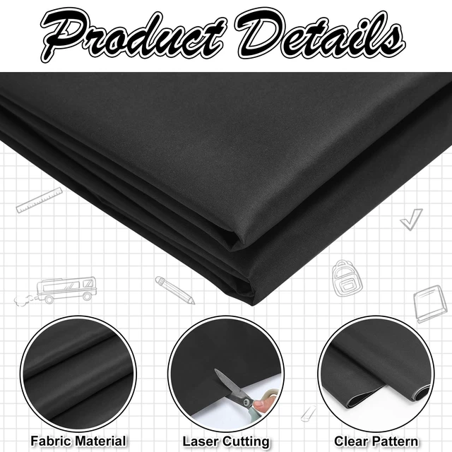 Alt view image 3 of 5 - Mindsoft Black Fabric Bulletin Board Paper, 48'' x 107''