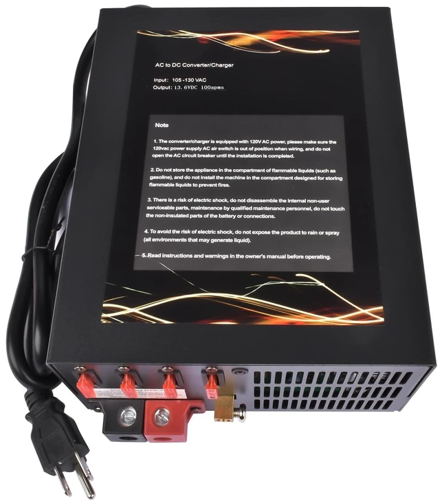 Main image of 100Amp 12Volt Power Supply Converter 3-Stage Smart Charger #PM3-100LK Wide Voltage Range Overload Thermal Protection Lamerto