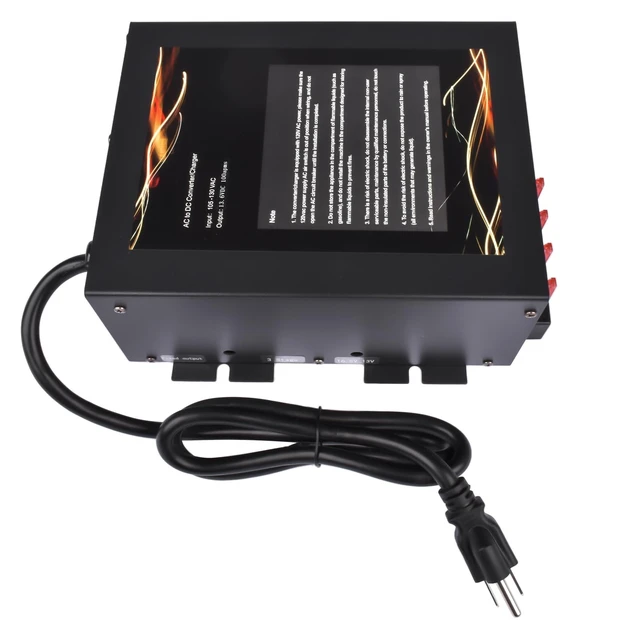 Alt view image 3 of 5 - 100Amp 12Volt Power Supply Converter 3-Stage Smart Charger #PM3-100LK Wide Voltage Range Overload Thermal Protection Lamerto