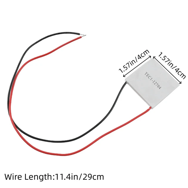 Alt view image 2 of 5 - Chinflly TEC1-12704 Heatsink Thermoelectric Cooler Module,12V 4A 36W, 6Pcs