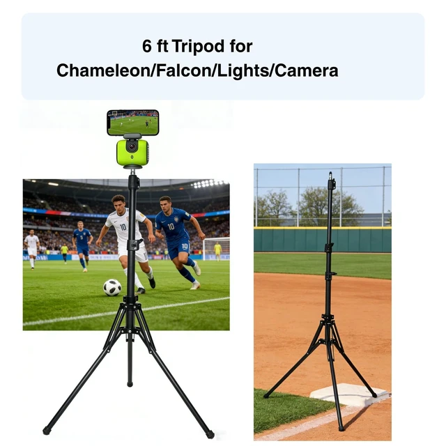 Alt view image 2 of 5 - Fotoleey 6FT Adjustable Tripod Stand for Xbotgo Falcon & Chameleon