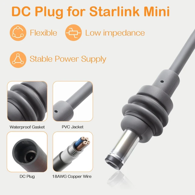 Alt view image 4 of 5 - Starlink Mini Cable Car Adapter, 12V Power Cord, with Cigarette Lighter Plug, 10-28V to 30V 3.5A Conversion kit, car Charger Accessories, Equipped with Boost Converter, with (3M/9.84FT) Cable