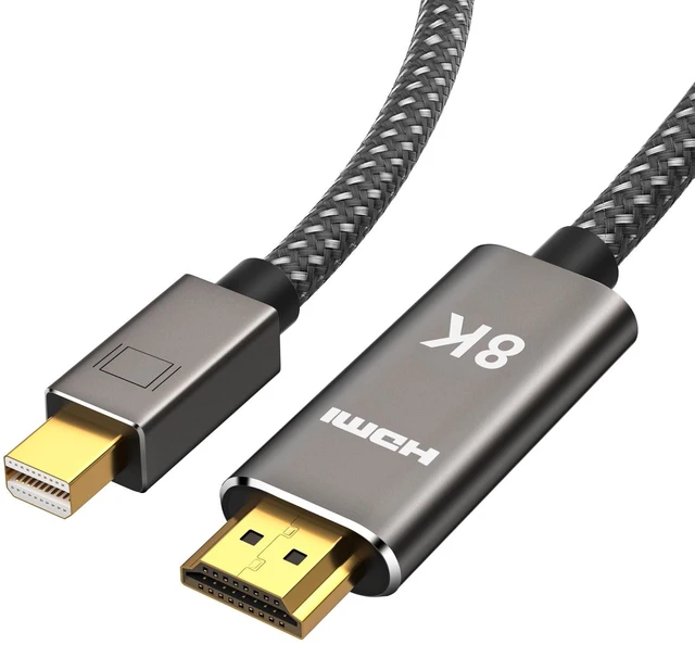 Main image of 8K Mini DisplayPort to HDMI 2.1 Cable 10ft, Unidirectional,8K@60Hz 4K@240Hz