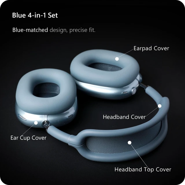 Alt view image 5 of 5 - WOMIMT Silicone Case Cover for AirPods Max Headphone (for Blue)