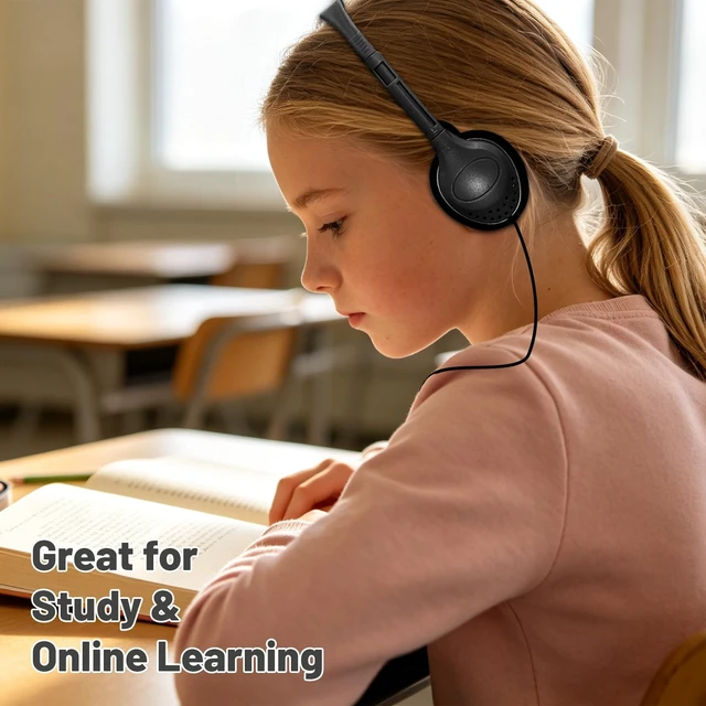 Alt view image 2 of 5 - WASCLEWAY USB-C Headphones Bulk 20 Pack for Classroom and Smartphones