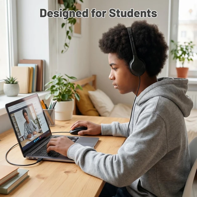 Alt view image 3 of 5 - WASCLEWAY USB-C Headphones Bulk 20 Pack for Classroom and Smartphones