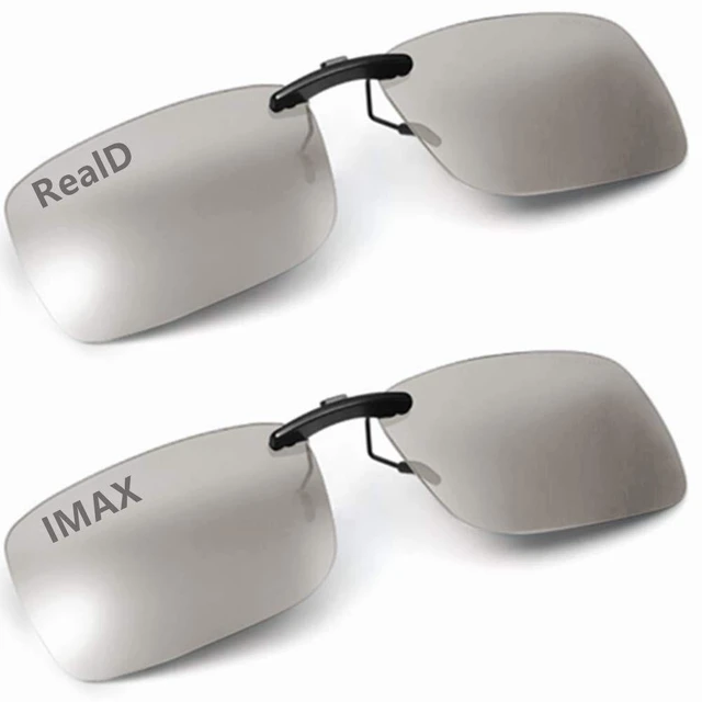 Main image of AoHeng Cinema 3D Clip on Glasses for RealD IMAX 3D Movie,Lighter,Clearer,Brighter(2Pack)