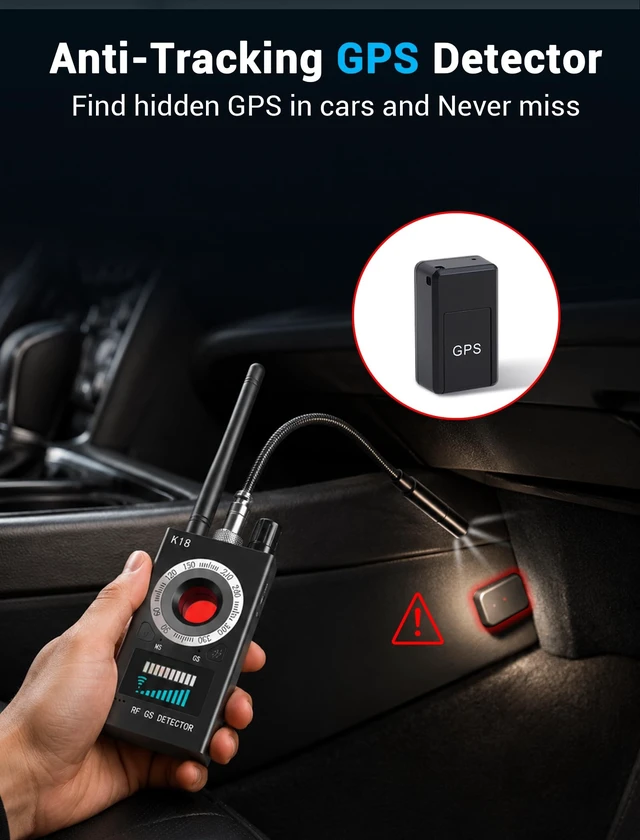 Alt view image 4 of 5 - WRKLLY Hidden Camera Detectors, 3-in-1 GPS Tracker Detector, Bug Detector, Ultra-Long Battery Life, RF Detector for Airbnb, Hotels, Bathroom, Home, Office