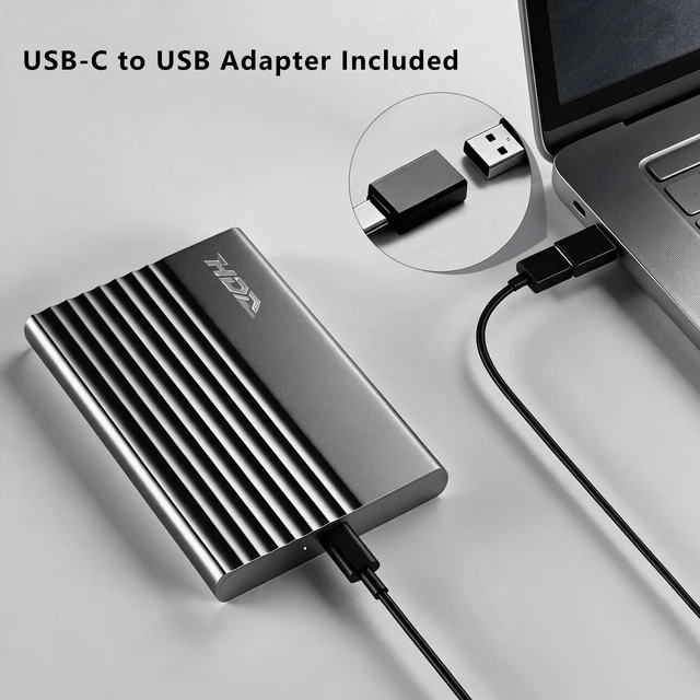Alt view image 2 of 5 - SHARKSEEK 500GB External Hard Drive,USB 3.0 for PC, Mac, Desktop, Laptop, Smartphone, PS4, Xbox