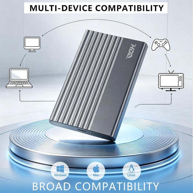 Alt view image 3 of 5 - SHARKSEEK 500GB External Hard Drive,USB 3.0 for PC, Mac, Desktop, Laptop, Smartphone, PS4, Xbox