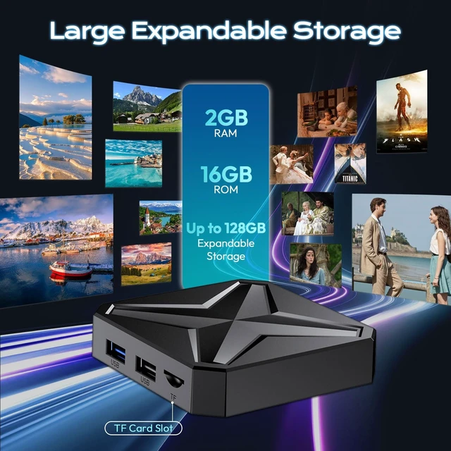 Alt view image 4 of 5 - Android TV Box 2026, Android 14 TV Box Support 4K 8K WiFi 6 2.4G/5.8G Dual-Band WiFi 100M Ethernet, Smart Box for TV with 2GB 16GB RK3518 Quad-core CPU Bluetooth 5.4 USB 3.0