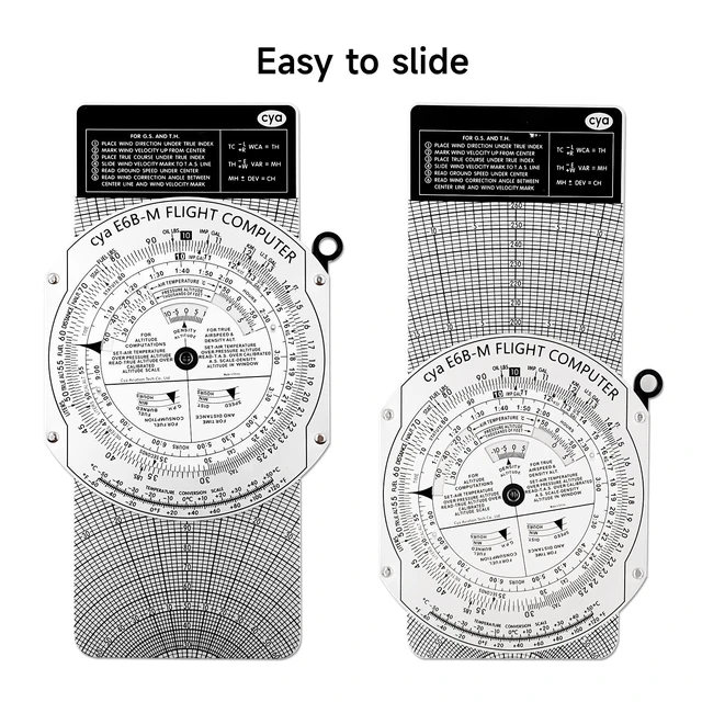 Alt view image 4 of 5 - CYA E6B Metal Flight Computer, Upgrade Aviation Pilot Flight Computer Calculator Standard Flying Training Student