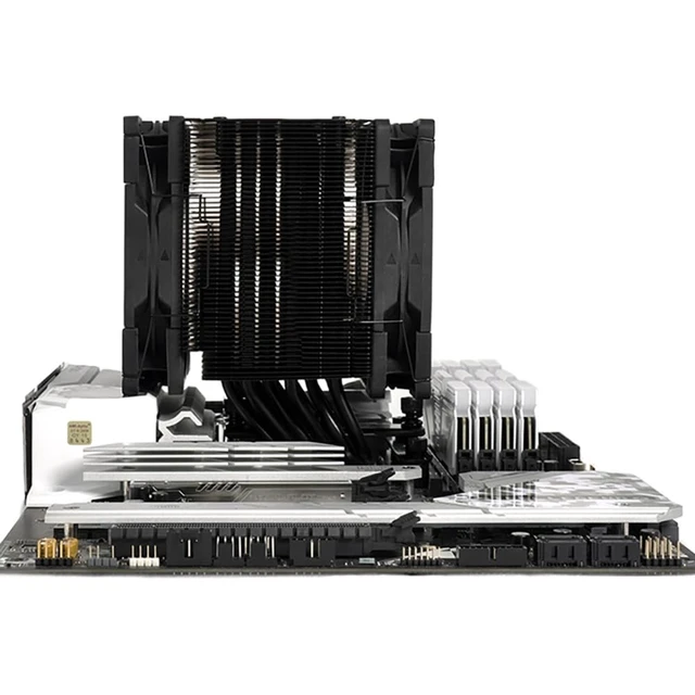 Alt view image 2 of 5 - Scythe SCMG-6000DBE Side Flow CPU Cooler MUGEN6 Black Edition Dual Fan 6 mm Diameter Heat Pipes x 6