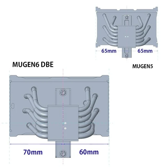 Alt view image 4 of 5 - Scythe SCMG-6000DBE Side Flow CPU Cooler MUGEN6 Black Edition Dual Fan 6 mm Diameter Heat Pipes x 6