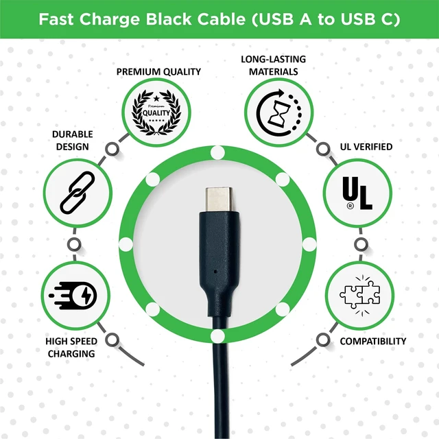 Alt view image 4 of 5 - BrightOn Optimized Cable Package Compatible with Xbox Series X/S ^^ 8K HDMI 2.1 HDR Black Cable 8K@60Hz/4K@120Hz ^^ CAT 7 Super High Speed Ethernet Cable ^^ Fast Charge (USB A to USB C) (2 Meter Cable