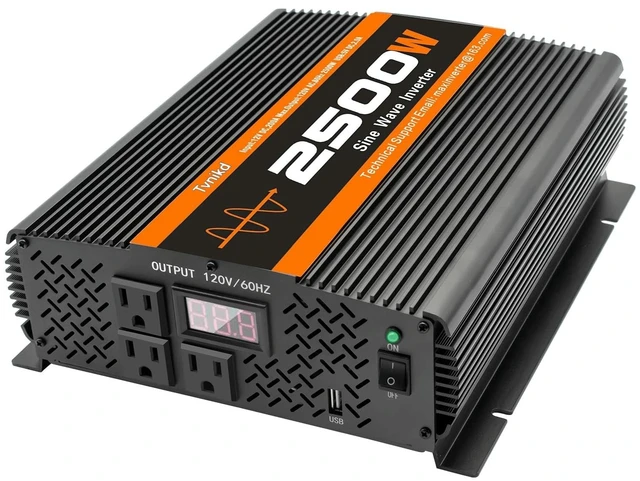 Main image of TVNIKD 2500W Inverter Pure sine Wave RV Inverter Power Inverter 12V to 110 for Car Truck semi Truck Vehicles