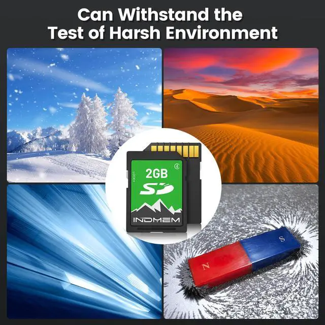 Alt view image 4 of 5 - INDMEM 2GB SD Card,5 Packs 2GB Class 4 Flash Memory Card 2G SLC Standard Secure Digital Cards for Old Digital Camera and Trail Camera