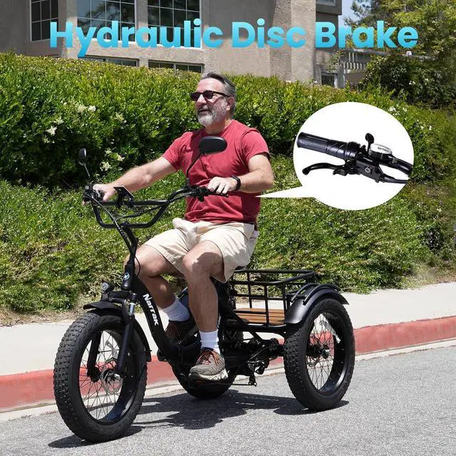 Alt view image 2 of 7 - Narrak Folding Electric Tricycle (Color: Black)