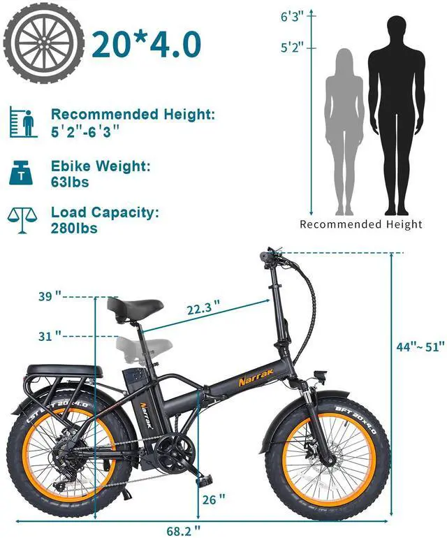 Alt view image 6 of 6 - Fat Tire Folding Electric Bike, 48V & 624Wh Lithium Removable Battery, Peak 1100W Brushless Motor, Max Speed 28Mph, M5 Large LCD Display, Suspension, Step-Over/Thru Frame