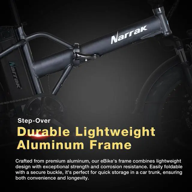Alt view image 4 of 6 - Fat Tire Folding Electric Bike, 48V & 624Wh Lithium Removable Battery, Peak 1100W Brushless Motor, Max Speed 28Mph, M5 Large LCD Display, Suspension, Step-Over/Thru Frame Step-over Black