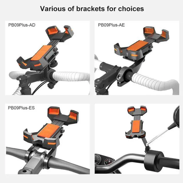 Alt view image 5 of 6 - Bike Phone Mount Holder,Motorcycle Phone Mount for Electric Scooter, Mountain Bike, Dirt Bike and Etrike - 360° Rotate Suitable for iPhone & Android Smartphones from 4.5-7.0 inches Phone Holder BK