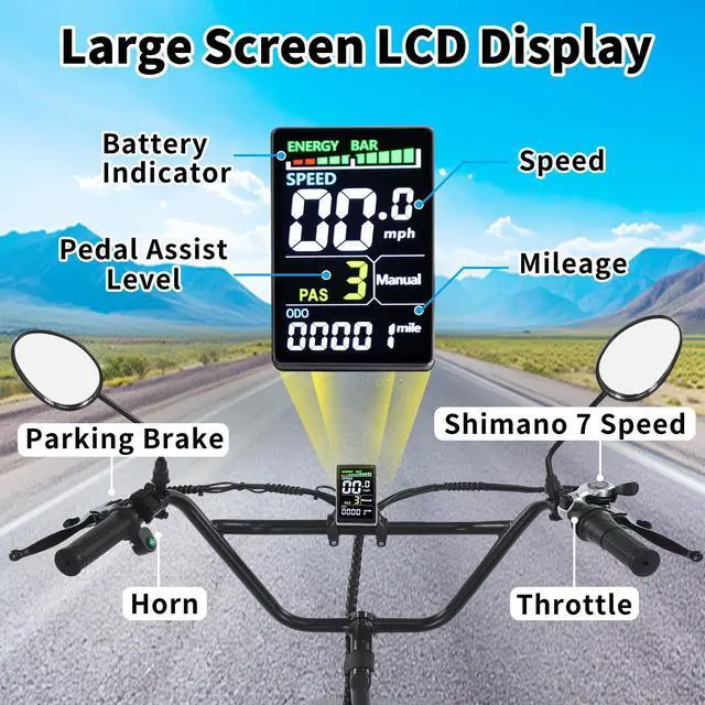 Alt view image 5 of 7 - Narrak Electric Tricycle for Adults,18"x 3.0 Tire Folding Electric Trike,3 Wheels Electric Bicycle Bikes, 350W Step-Thru Etrike with 374WH Removable Battery and Large Basket for Women Men Black