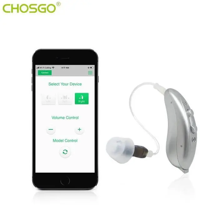 Main image of CHOSGO V03B Bluetooth Hearing Aids For Adults with Smartphone App Control, RIC OTC Hearing Aids For Seniors (Right)