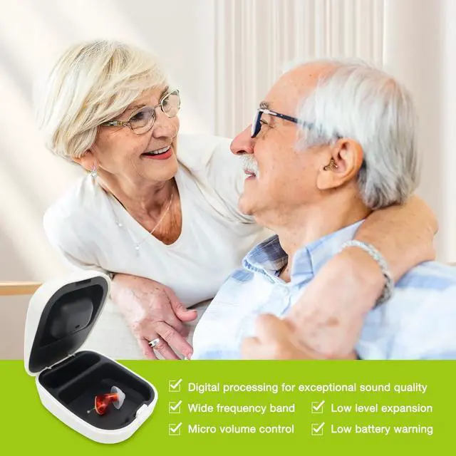 Alt view image 4 of 7 - CHOSGO Clear102 Noise Cancelling Personal Sound Amplifiers, In-the-Canal Hearing Amplifier for Seniors Seen on TV, 1 Red/Right
