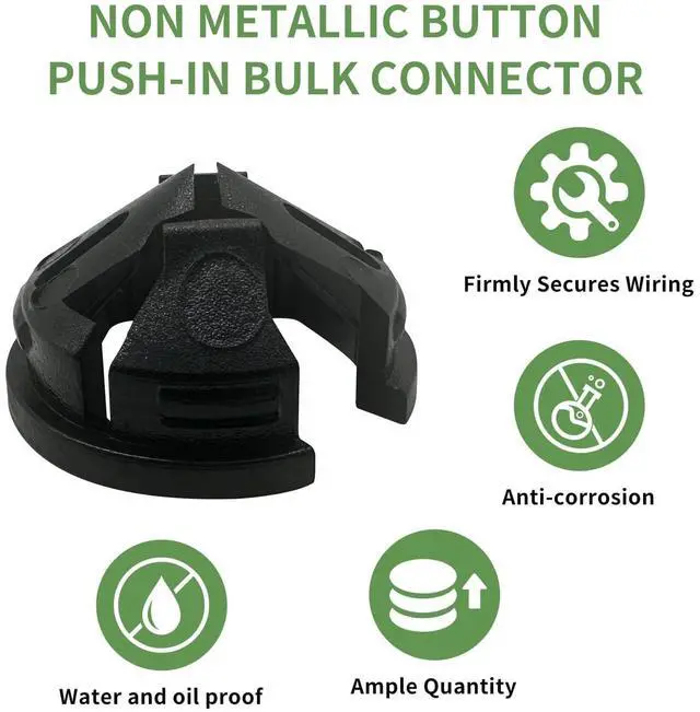 Alt view image 3 of 5 - Arborix Electrical Box Knockout Plugs Junction Box Adapter Clap Connectors Non-metallic Push In Cable Connectors Snap In Conduits Fittings Plastic Knockout Trade Sizes 1 Inch 40 Pcs Black
