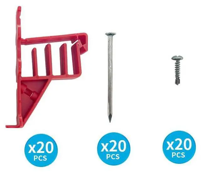 Alt view image 4 of 7 - Arborix Wire Staples Electric Insulated Cable Ethernet Staples 20 Pcs Heavy-Duty Cable Stacker 15/16 in. Multi Wall Clip Cord Tacks for Wires On Wall