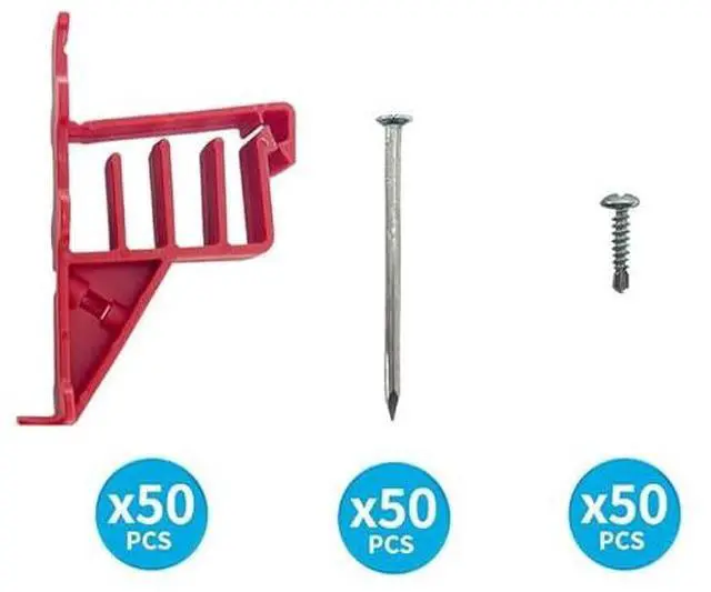 Alt view image 3 of 7 - Arborix Wire Staples Electric Insulated Cable Ethernet Staples 50 Pcs Heavy-Duty Cable Stacker 15/16 in. Multi Wall Clip Cord Tacks for Wires On Wall