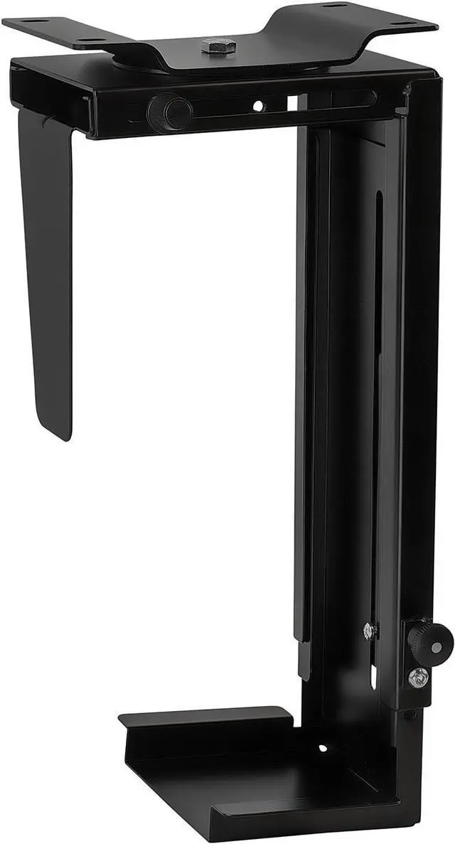 Main image of CPU Under Desk Mount Bracket - Computer Tower Wall and Under Counter Holder, 360 Degree Swivel Adjustable Height and Width Wall-Mountable