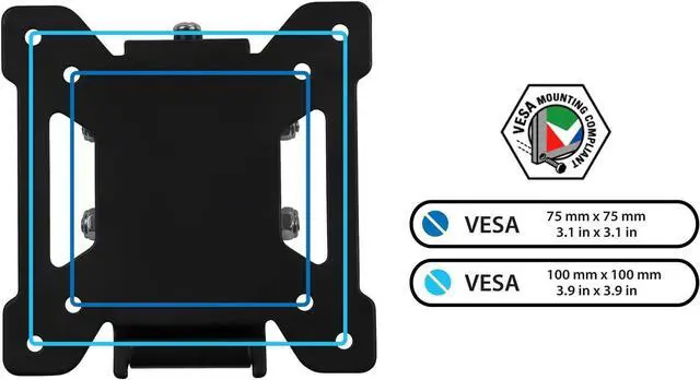 Alt view image 5 of 7 - Tilting TV Wall Mount Bracket for Small TV and Computer Monitors, Low-Profile Design with Quick Release Function, Fits 24, 27, 30 and 32 Inch Screens Up to VESA 100, 44 Lbs Capacity, Black